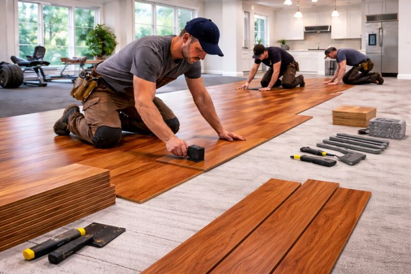 Cherry Floor Installation in Carroll County, MD