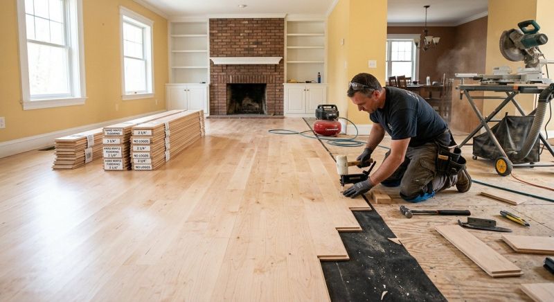 Maple Flooring Installation in Highland, MD