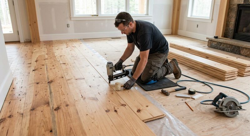 Pine Floor Installation in Columbia, MD