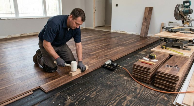 Walnut Flooring Installation in Columbia, MD